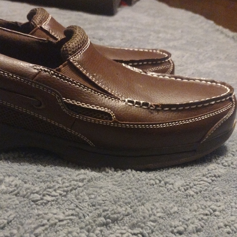 Dr. Scholl's Advanced Comfort Leather Classic Brown Loafers - Picture 5 of 10